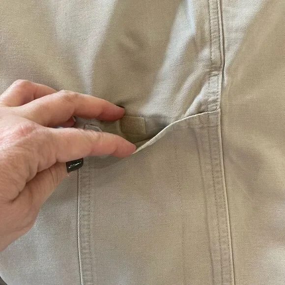 Columbia Men’s ROC II Flat Front Khaki Pants: Sand 35x29 - Picture 8 of 14